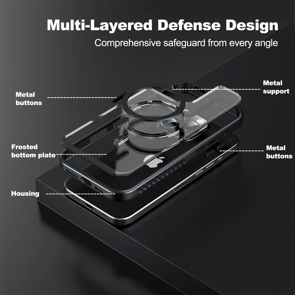 Clear Acrylic Magsafe Case for iPhone 15/14/16 Pro Max