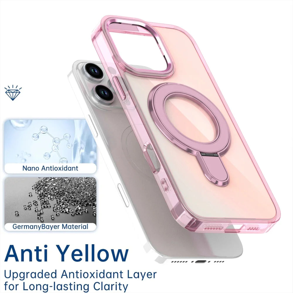 Luxury Laser Color Foldable Magnetic Stand Case for iPhone 11β16 Pro Max
