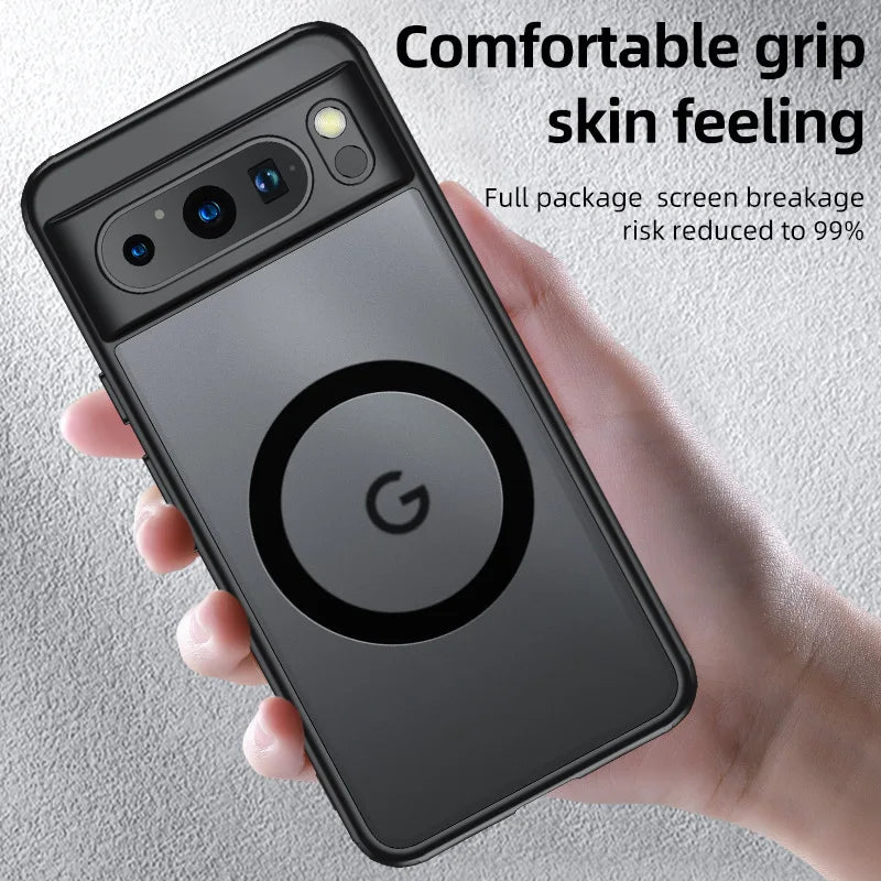2025 Magnetic Matte Case for Pixel 9 Pro 8 7A 8A 7 Wireless Charging