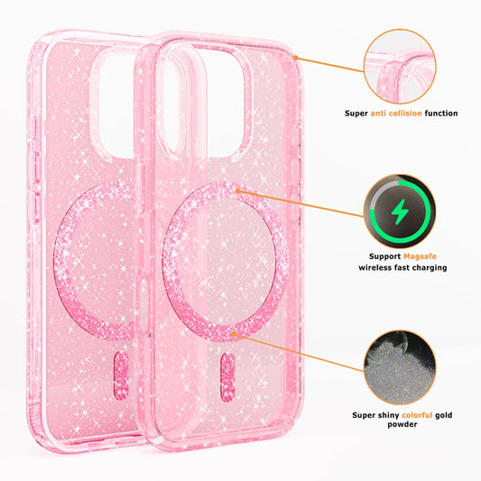 Shiny Candy Color Magnetic MagSafe Case for iPhone 16 15 14 13 12 Pro Max
