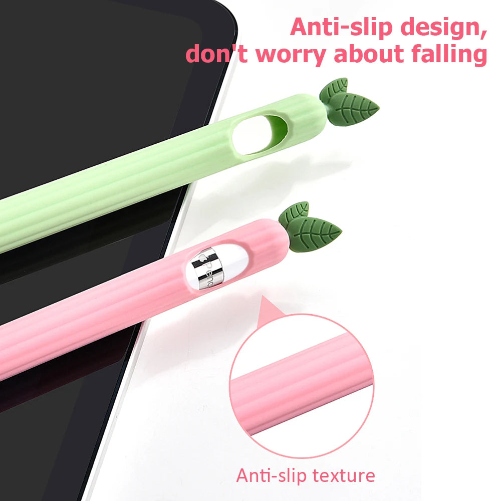 Cute Vegetable Silicone Case for Apple Pencil 1st & 2nd Gen Protective Sleeve