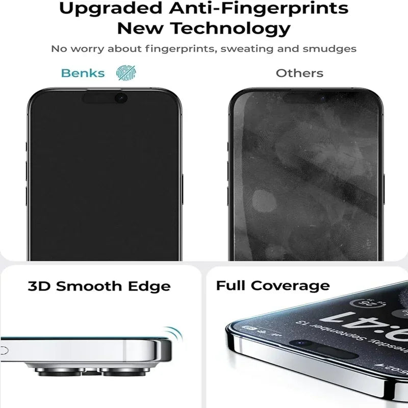 3-Pack Matte Screen Protectors for iPhone 11–16 Pro Max – Dust-Free Install