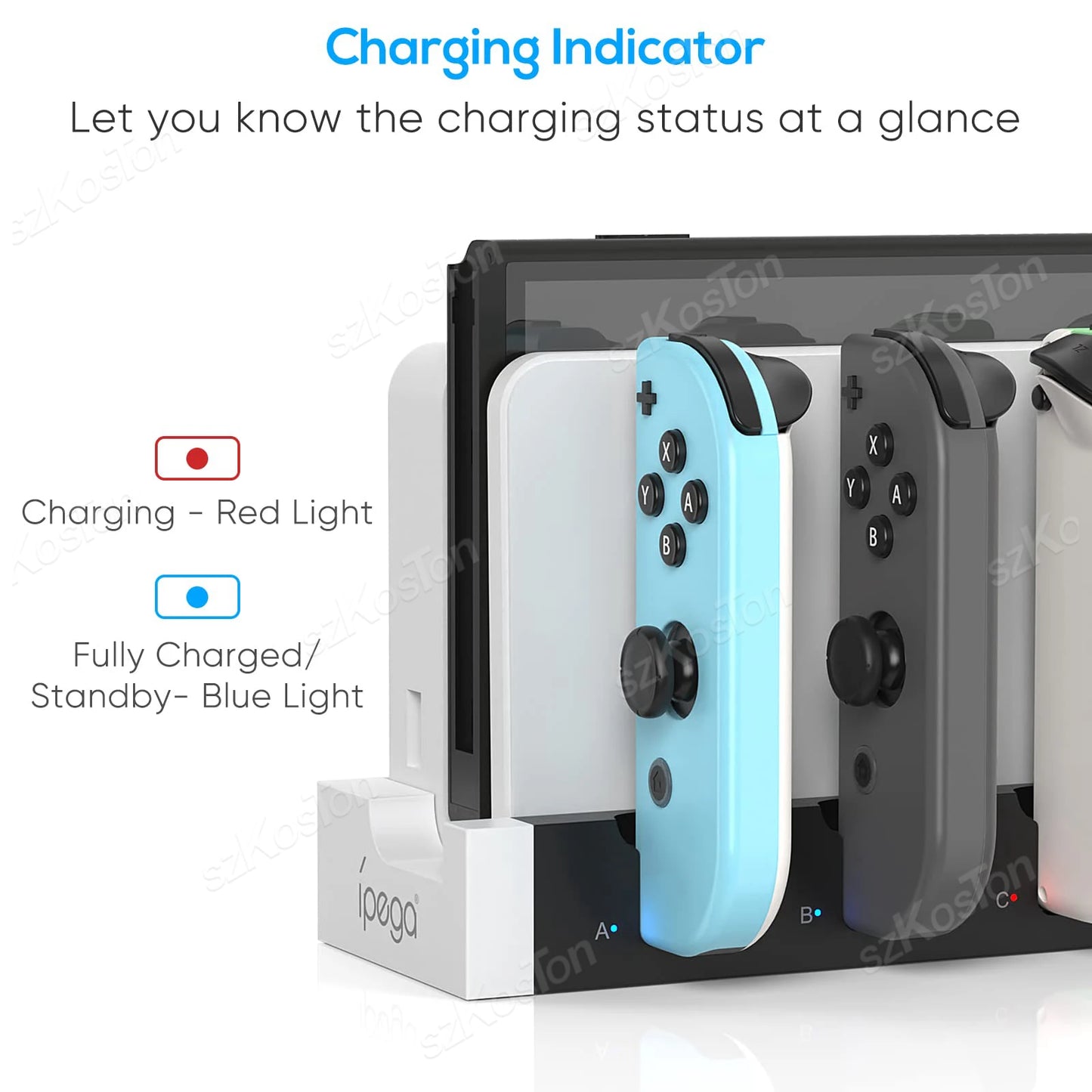 Joy-Con Charging Dock Station for Nintendo Switch & OLED – 4-Controller Charger