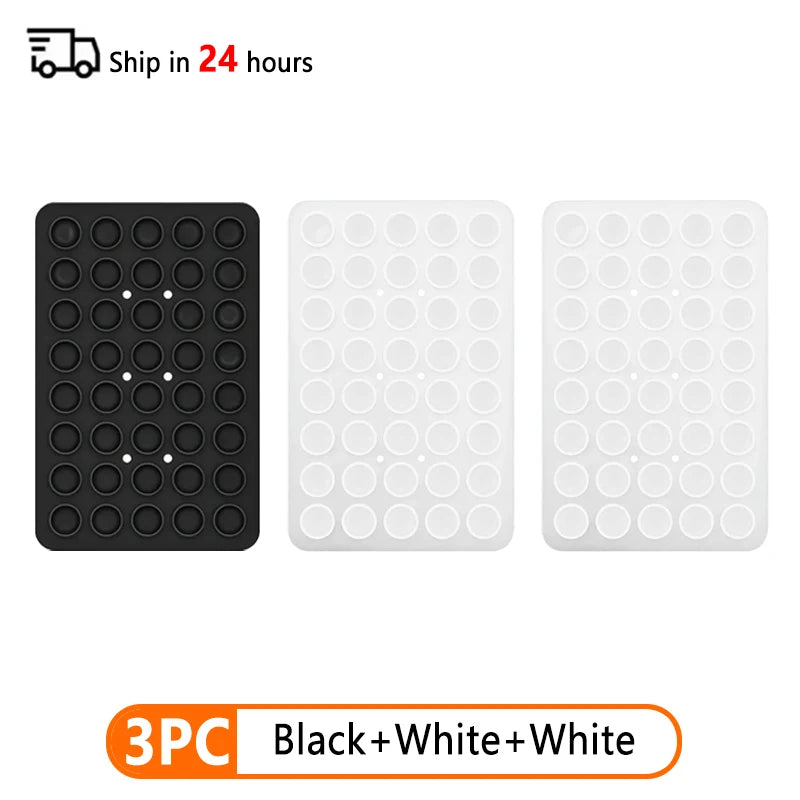 3Pcs Double-Sided Silicone Suction Cup Phone Stand for Hands-Free Selfies & Videos