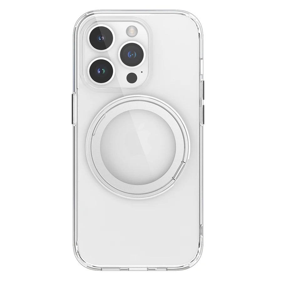 Magnetic TPU Frame Ring Stand Case for iPhone 15 14 13 Pro Max Plus