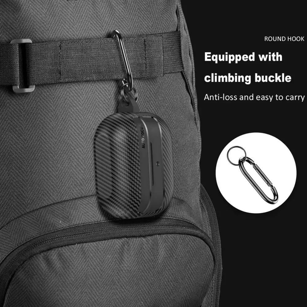 Shockproof Carbon Fiber Case for Galaxy Buds 3 / Buds3 Pro – Soft Silicone Cover