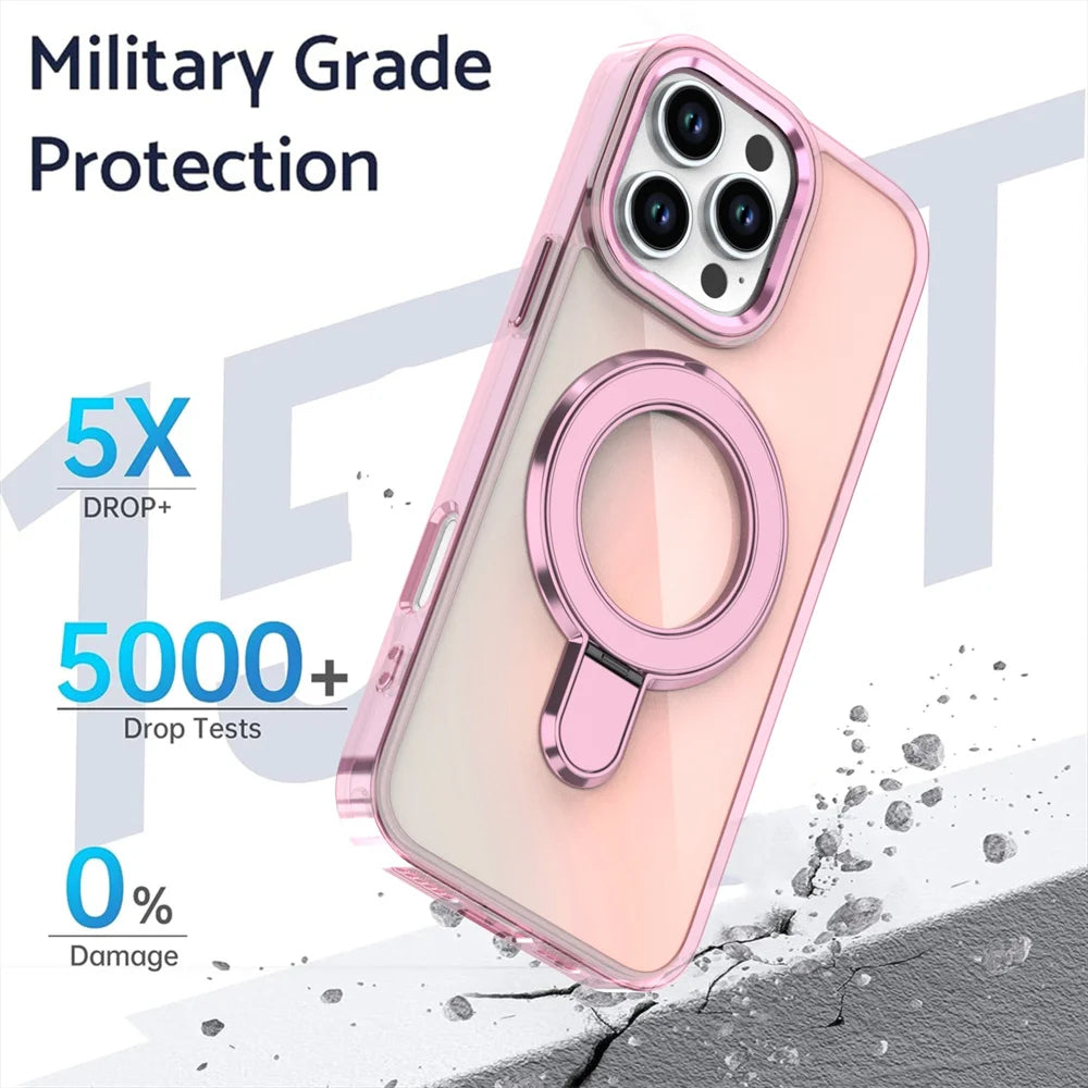 Luxury Laser Color Foldable Magnetic Stand Case for iPhone 11β16 Pro Max