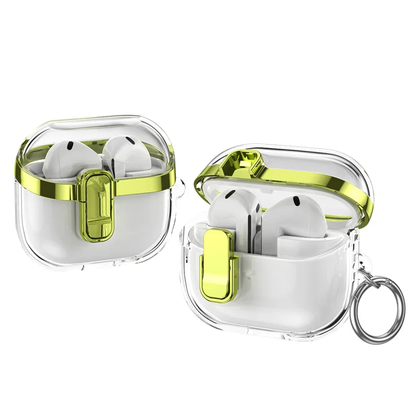 Transparent Lock Case for Samsung Galaxy Buds 3/3 Pro – Anti-Fall Protective Cover