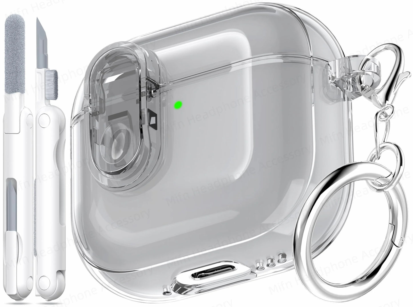 Electroplated Transparent Case for AirPods 4 – Shockproof Protective Cover