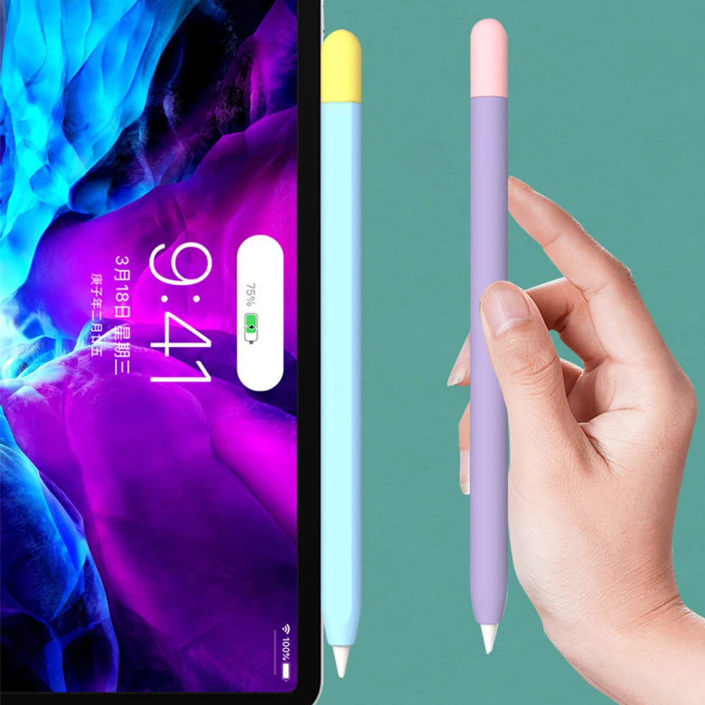 Silicone Stylus Cover for Apple Pencil 1 & 2 β Colorful Anti-Slip Case