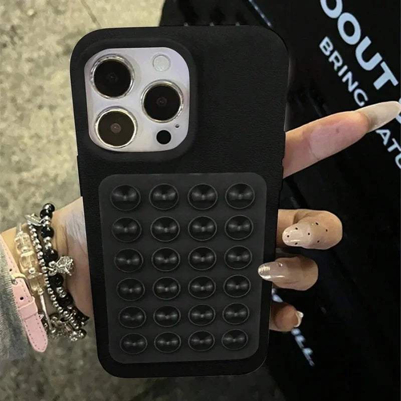 3D Suction Cup Shockproof Case for iPhone 13/12/11 Pro Max & Plus Models