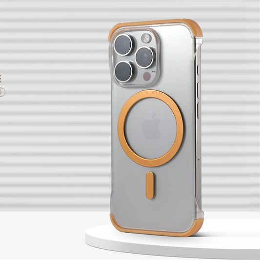Ultra-Thin Frameless MagSafe Matte Case for iPhone 12–16 Pro Max