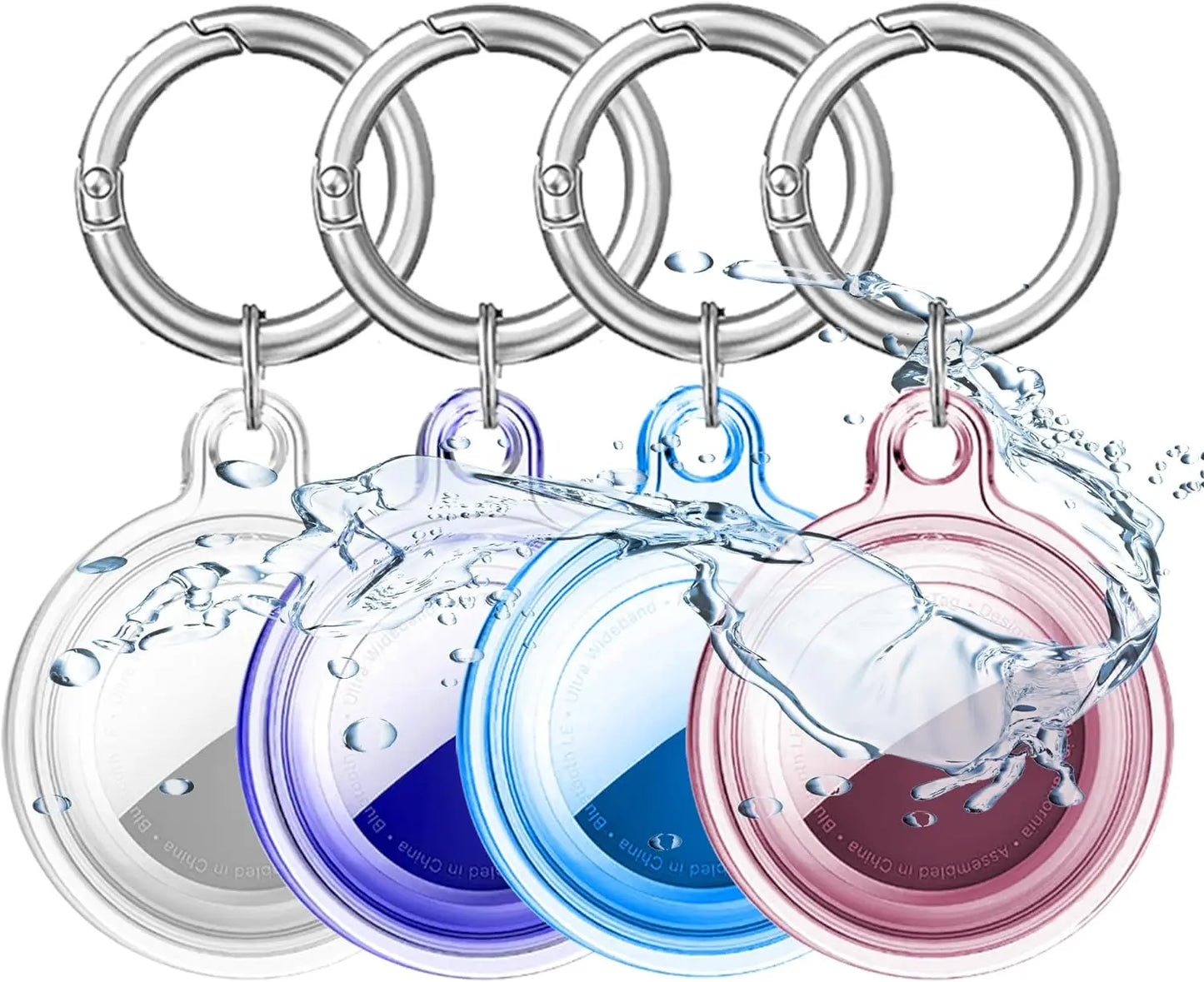 4/8/6 Pack Waterproof AirTag Keychain Case for Pet Collars & Key Rings