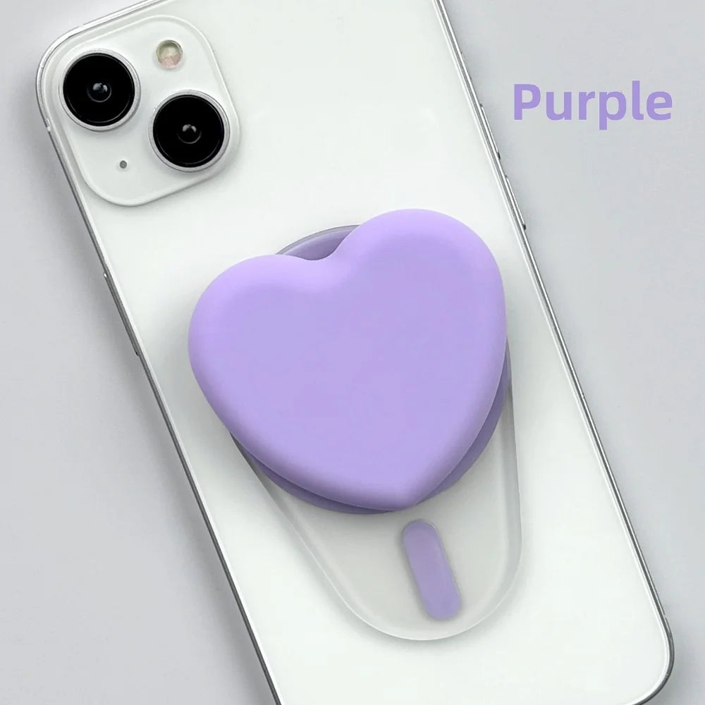 MagSafe Silicone Heart Oval GripTok Phone Finger Grip Holder for Magnetic Support