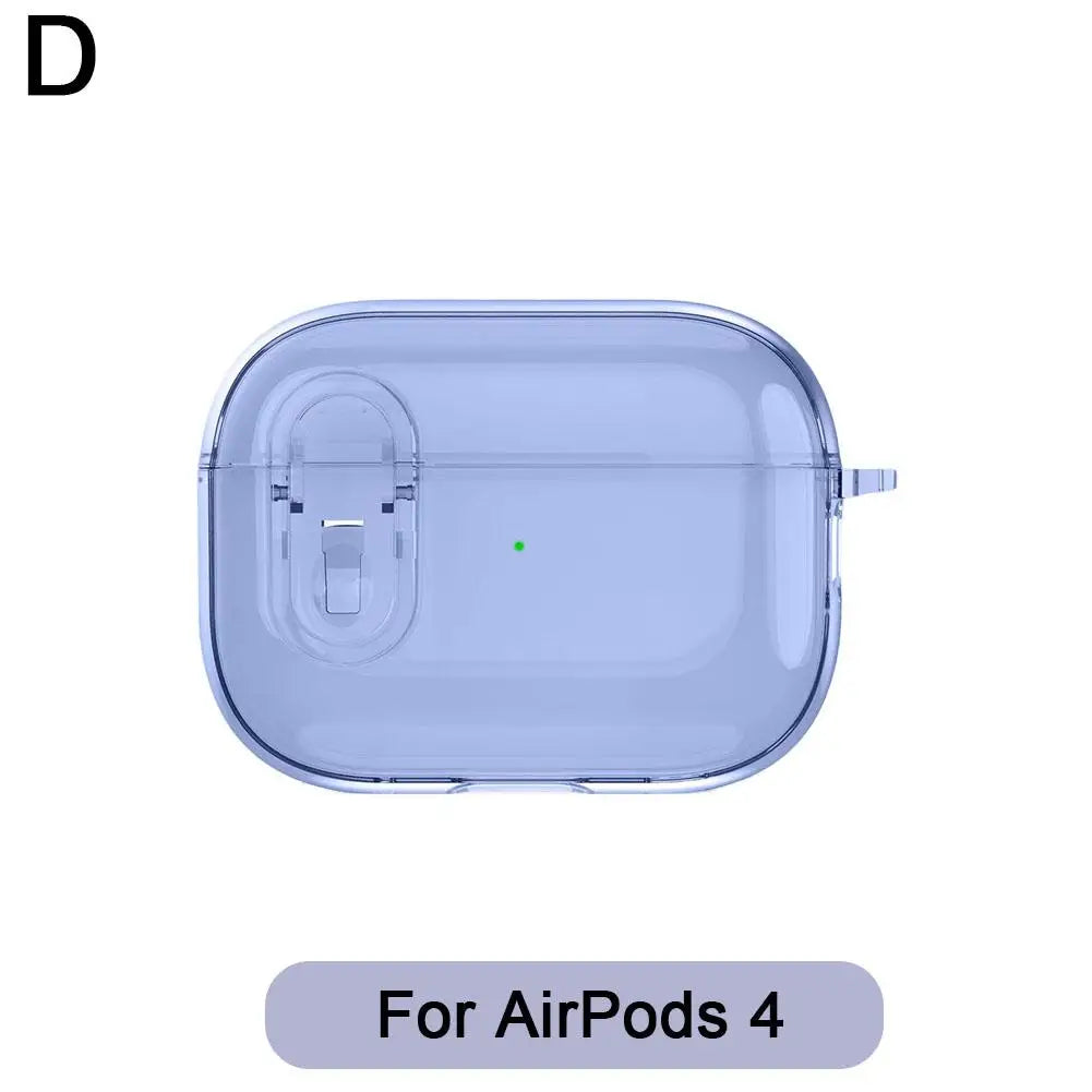 Transparent TPU Protective Case with Lock for AirPods 4 (2024)