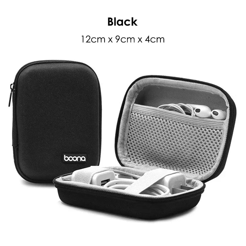 Mini Hard Shell Storage Case for Earphones, Chargers & USB Drives