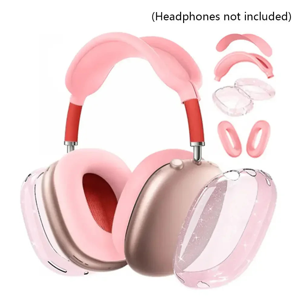 3D Transparent Anti-Scratch Case for AirPods Max - Soft Protective Cover