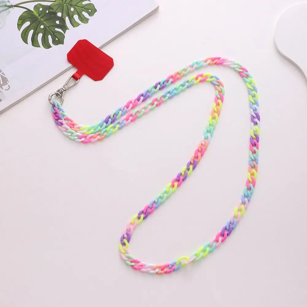 Colorful Crossbody Phone Strap Necklace with Card Slot for iPhone/Samsung