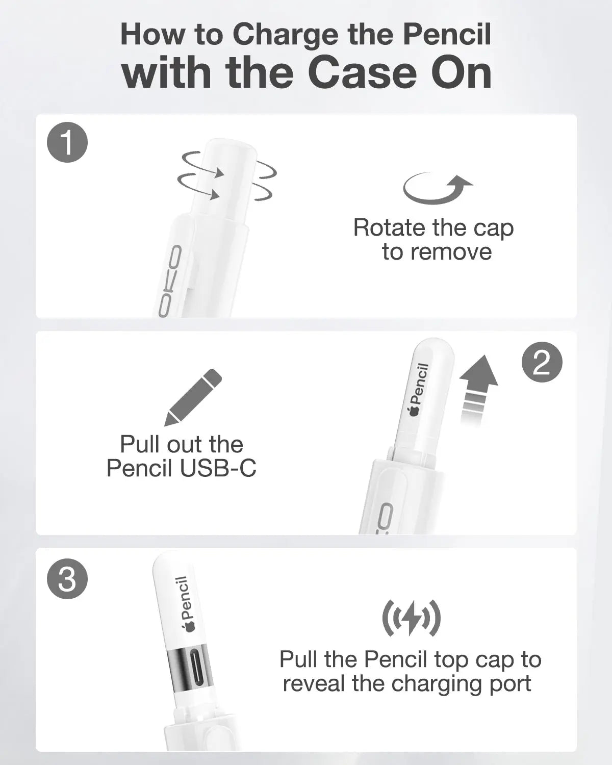 Retractable Holder Case for Apple Pencil USB-C – Clip-On Protective Sleeve