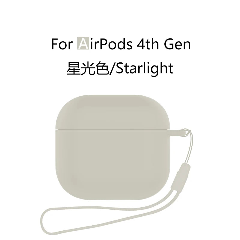 Silicone Case with Lanyard for AirPods 4 (2024) with Active Noise Canceling