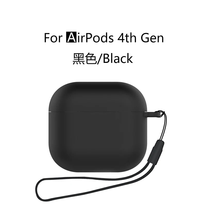 Silicone Case with Lanyard for AirPods 4 (2024) with Active Noise Canceling