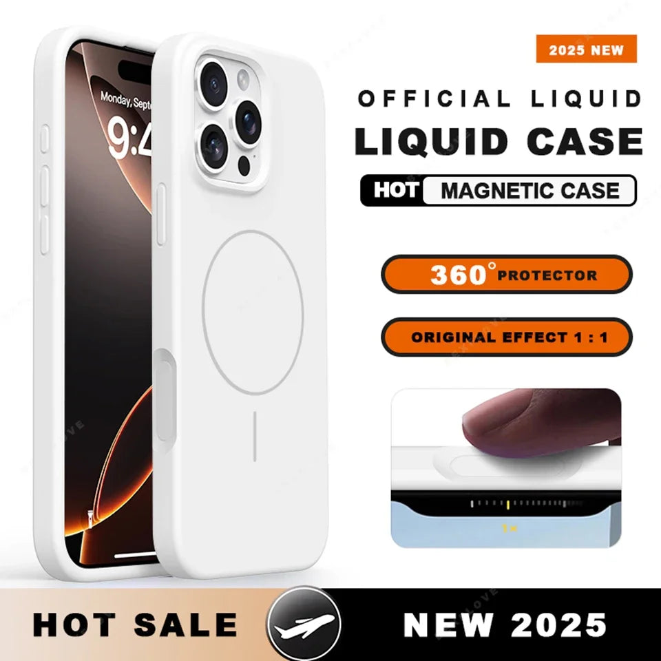 MagSafe Liquid Silicone Case with Lanyard for iPhone 14 Series