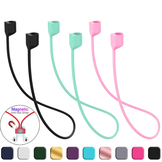 Soft Silicone Magnetic Anti-Lost Strap for AirPods Pro 1 2 3 Earphones