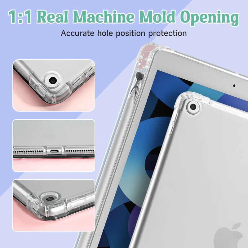 Sketch Heart iPad Case with Pen Holder β Fits 9.7", Mini 4/5, Air 4/5 10.9"