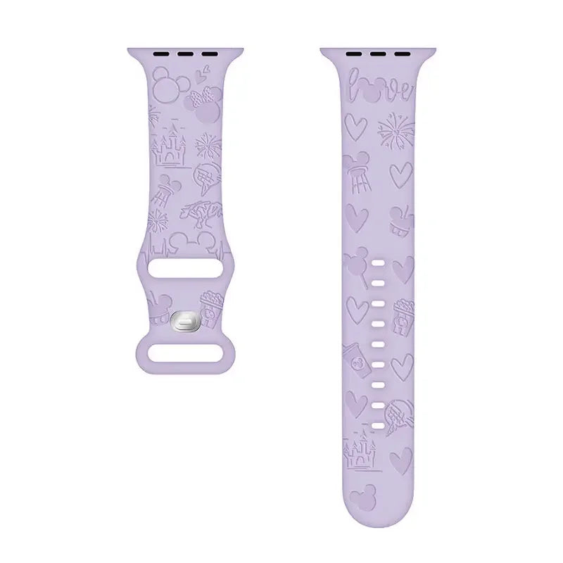 Engraved Silicone Solo Loop Band for Apple Watch Ultra, Series 9–1