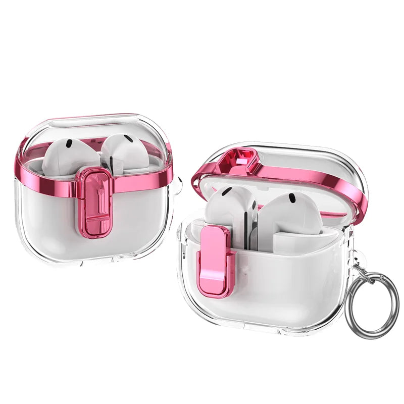 Transparent Lock Case for Samsung Galaxy Buds 3/3 Pro – Anti-Fall Protective Cover