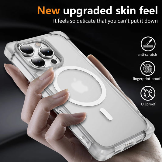 MagSafe Wireless Charging Matte Armor Case for iPhone 16–11 Pro Max