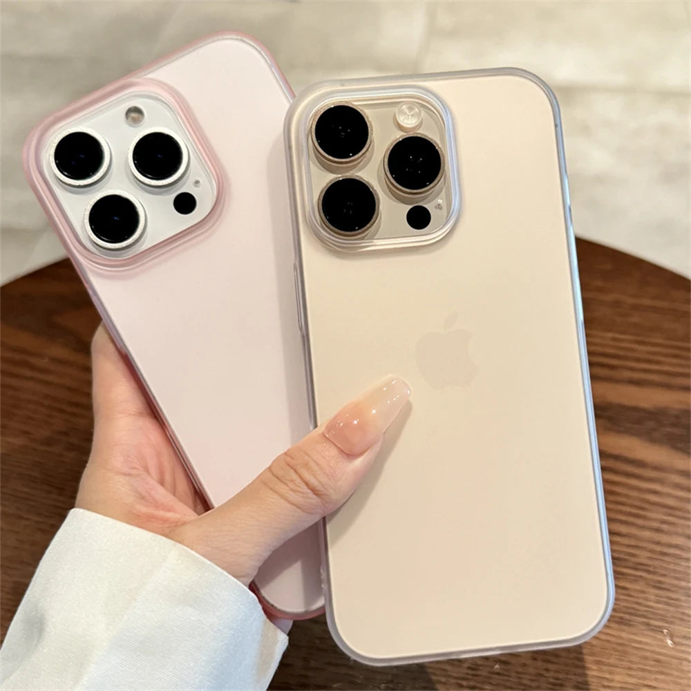 Soft Matte Candy Transparent Case for iPhone 16–8 Plus, XR, XS – Shockproof