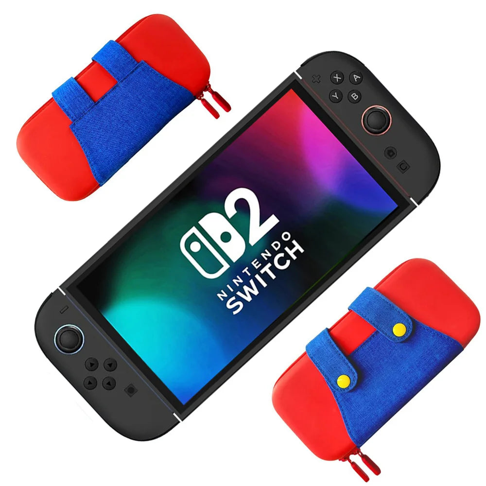 Slim Waterproof Travel Case for Nintendo Switch 2 – Mario Edition