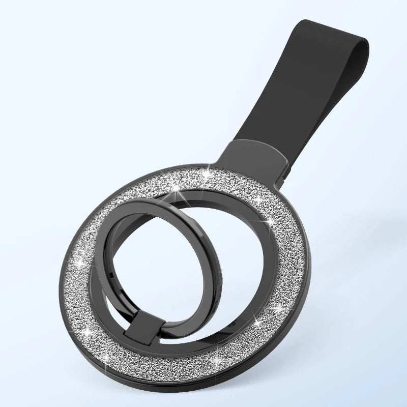 Glitter MagSafe Phone Holder for iPhone 12–16 – Ring & Stand Mount