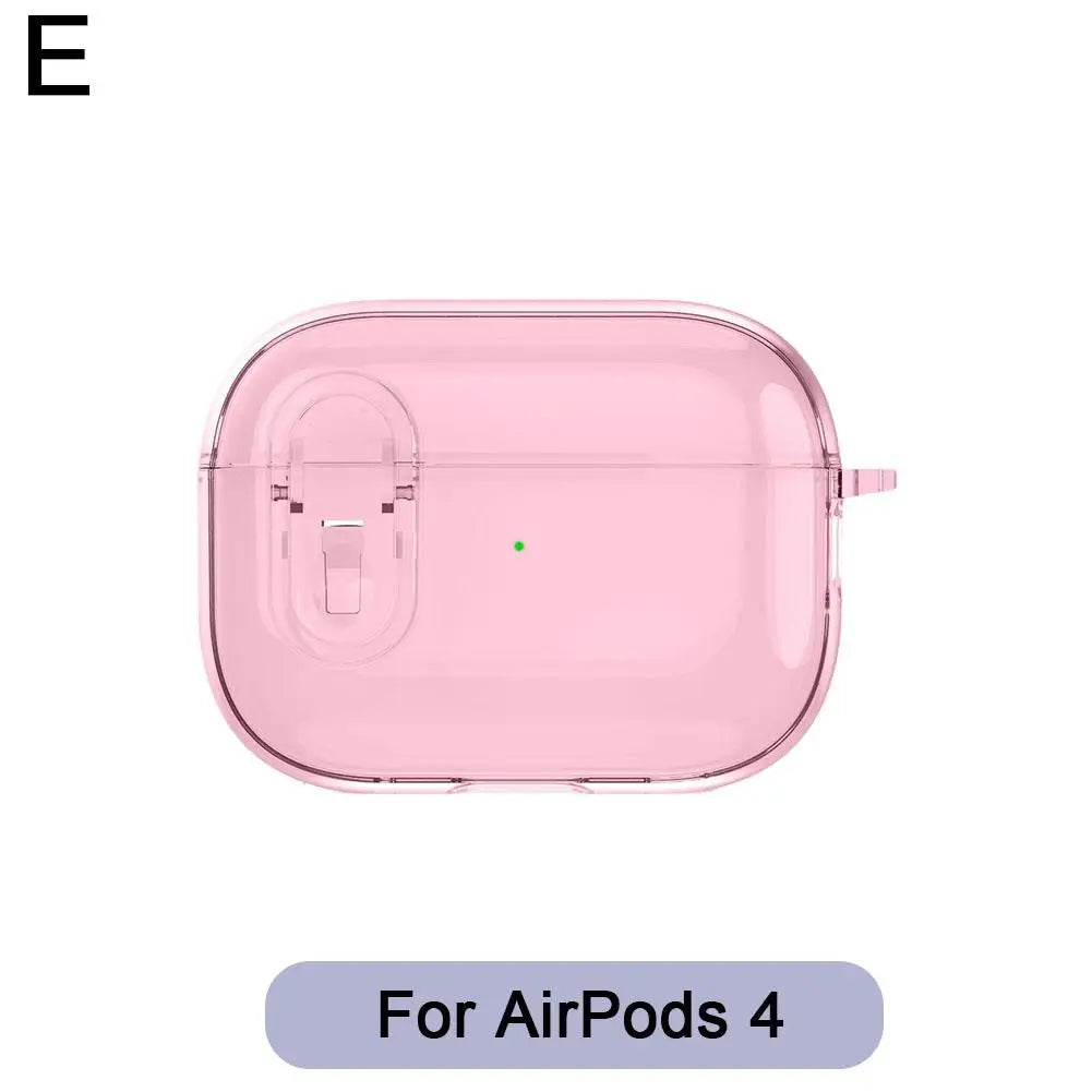 Transparent TPU Protective Case with Lock for AirPods 4 (2024)