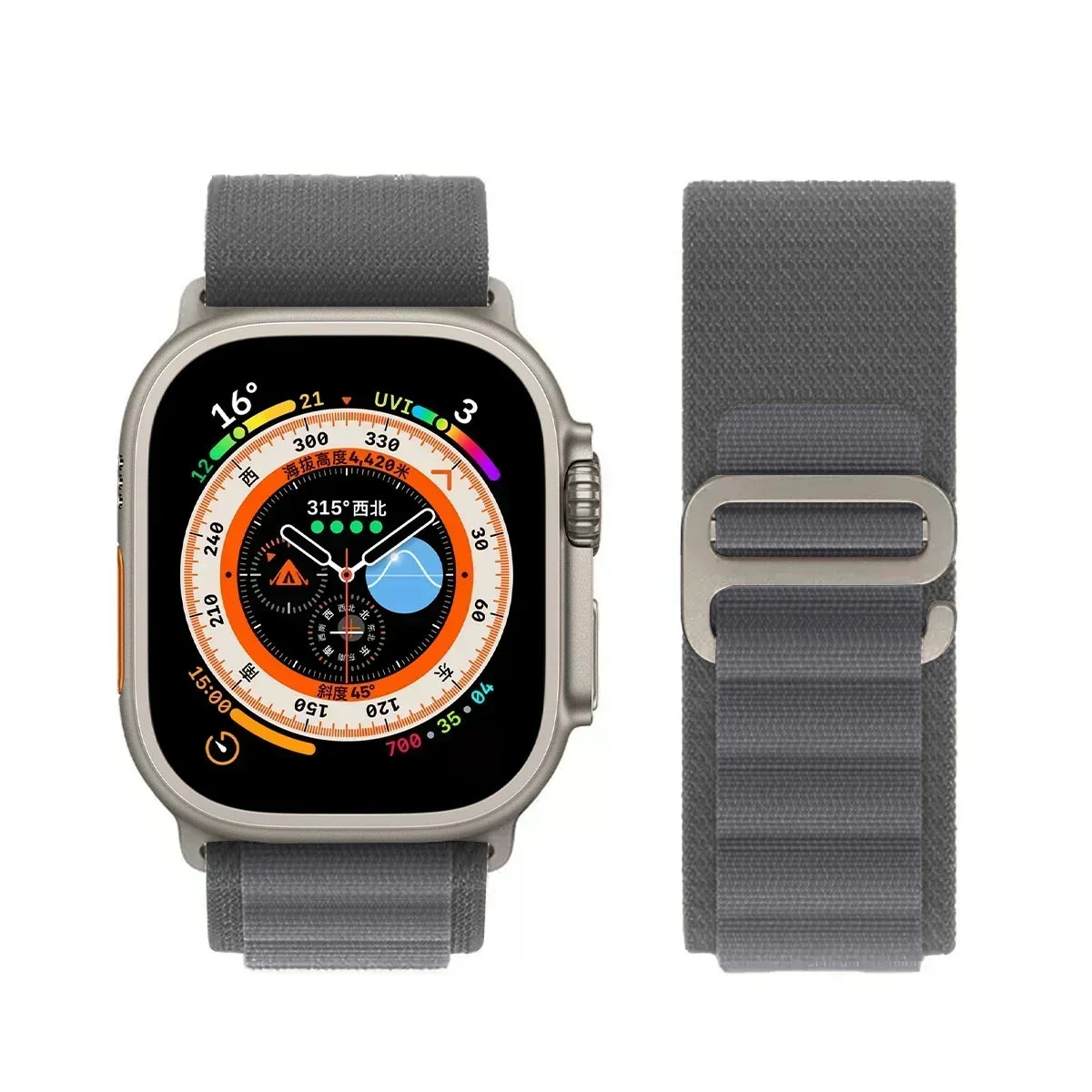Alpine Nylon Strap for Apple Watch Bands 38-49mm - Ultra 2 Series 9 SE