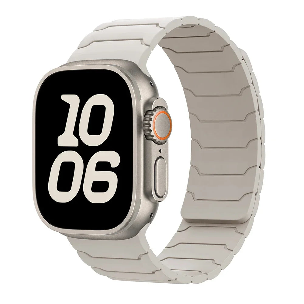 Magnetic Silicone Strap for Apple Watch Ultra 2, Series 10/9/8/7 (49mm-38mm)