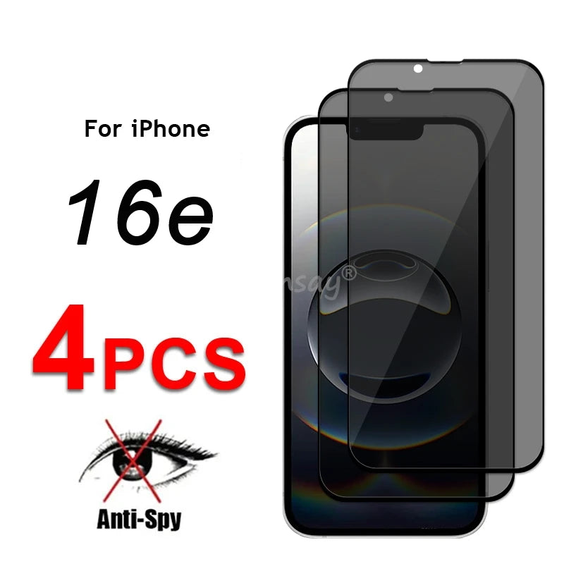Privacy Tempered Glass Screen Protector for iPhone 16e Anti-Spy Film