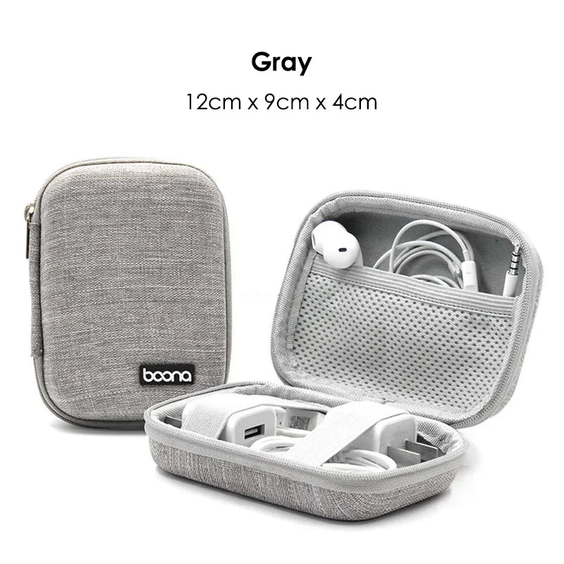 Mini Hard Shell Storage Case for Earphones, Chargers & USB Drives