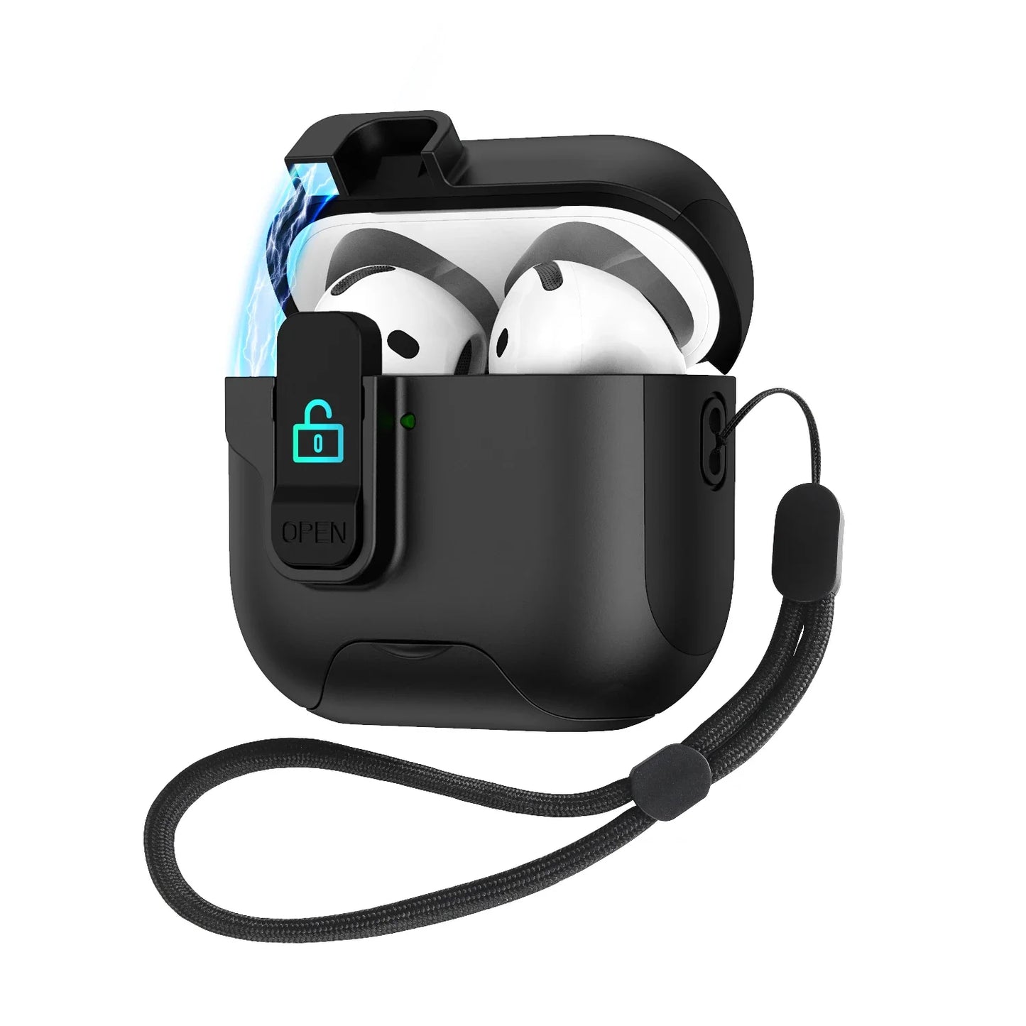 Magnetic Latch Case with Lanyard for iPhone 4/3/2/1 Pro & Wireless Earphones