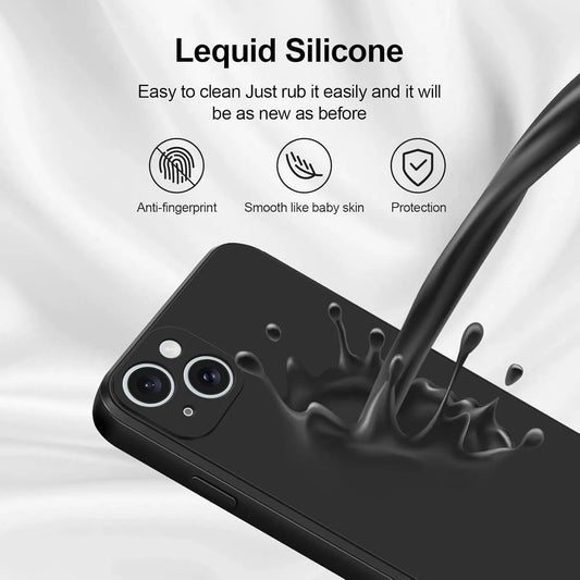 Liquid Silicone Case for iPhone X–16 Pro Max – Soft Bumper Cover