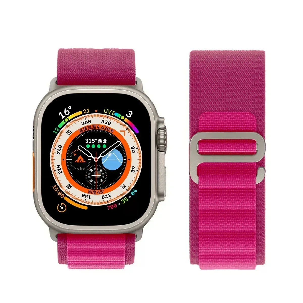 Alpine Nylon Strap for Apple Watch Bands 38-49mm - Ultra 2 Series 9 SE