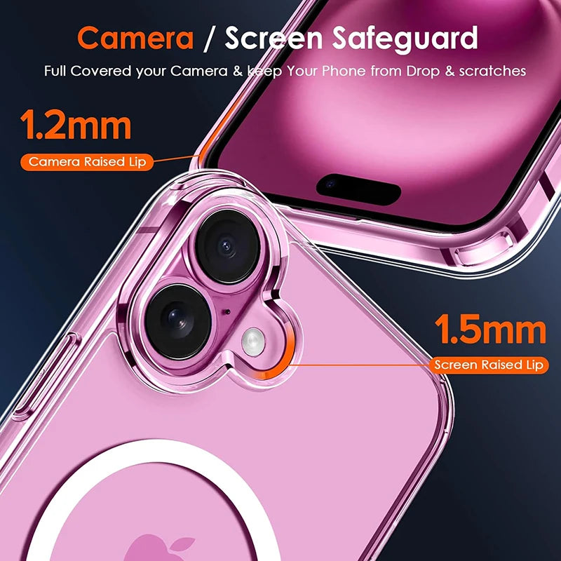 Magnetic Hybrid Case for iPhone 16β11 Pro Max β MagSafe Wireless Charging