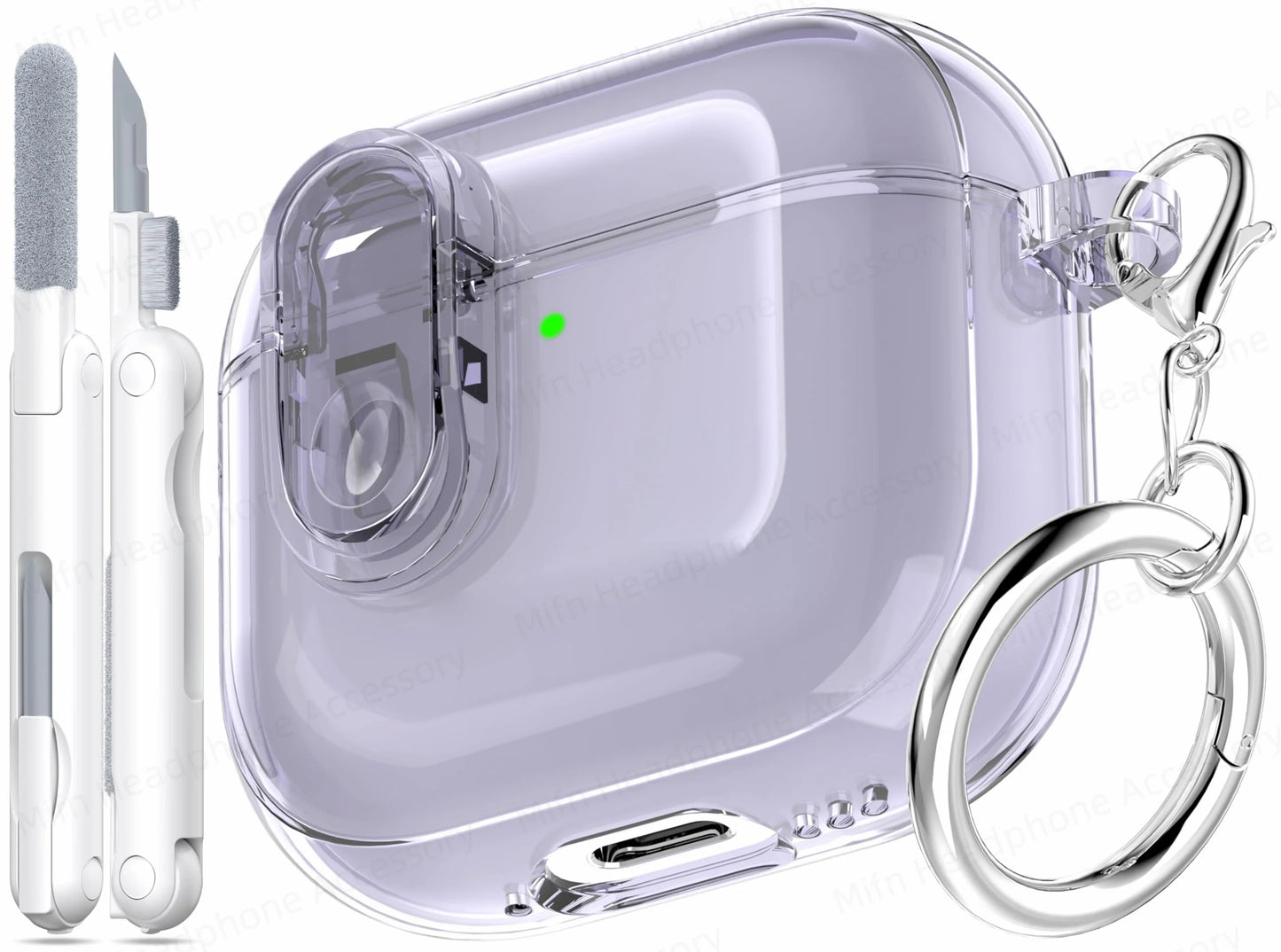 Electroplated Transparent Case for AirPods 4 – Shockproof Protective Cover