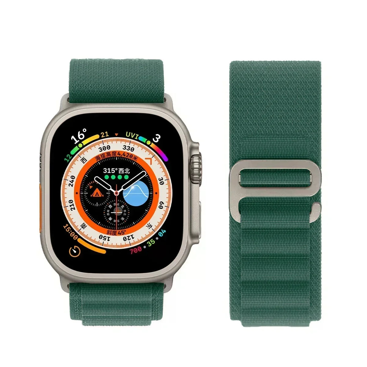 Alpine Nylon Strap for Apple Watch Bands 38-49mm - Ultra 2 Series 9 SE
