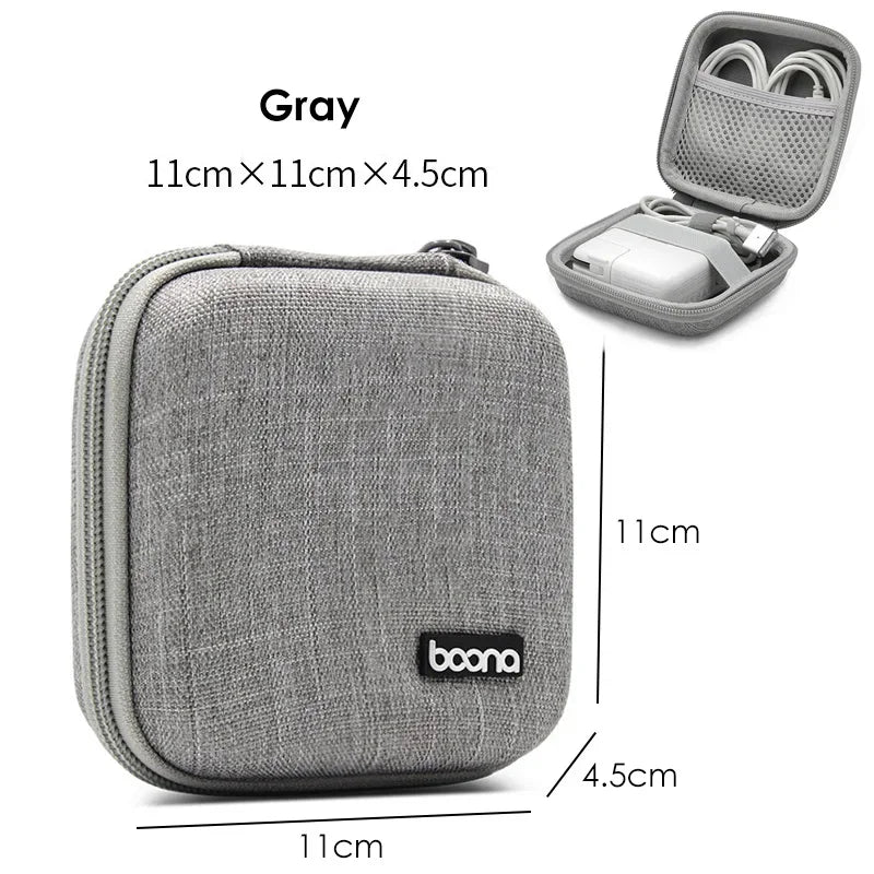 Mini Hard Shell Storage Case for Earphones, Chargers & USB Drives
