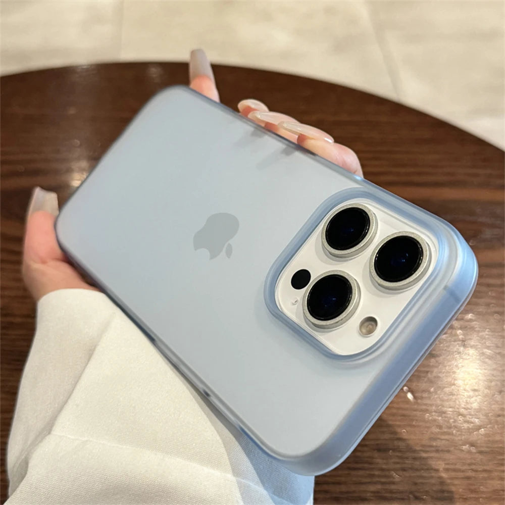 Soft Matte Candy Transparent Case for iPhone 16–8 Plus, XR, XS – Shockproof