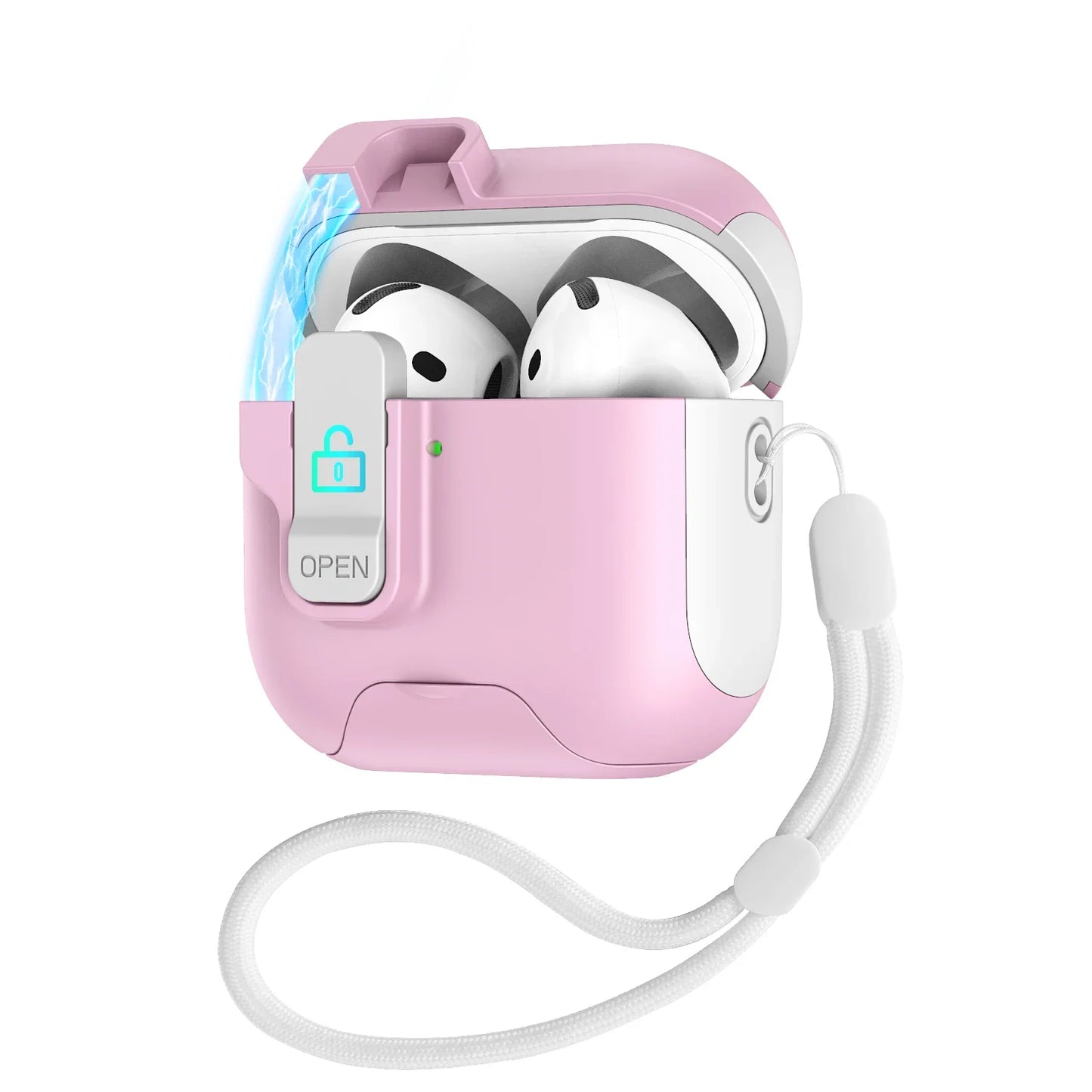 Magnetic Latch Case with Lanyard for iPhone 4/3/2/1 Pro & Wireless Earphones