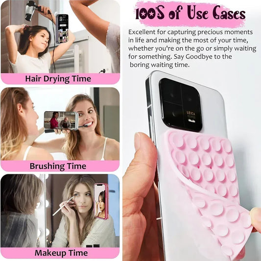 Suction Cup Phone Mount Double-Sided Silicone Sticky Holder