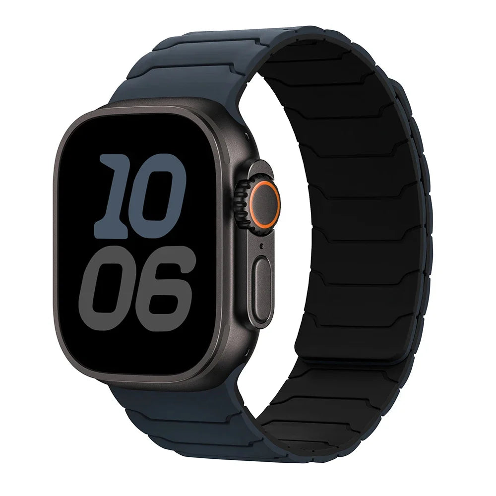 Magnetic Silicone Strap for Apple Watch Ultra 2, Series 10/9/8/7 (49mm-38mm)